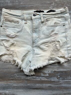 Kendall & Kylie acid wash denim shorts